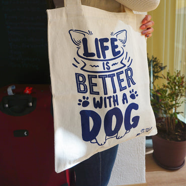 Bolsa de Manta con Frase Pet Friendly